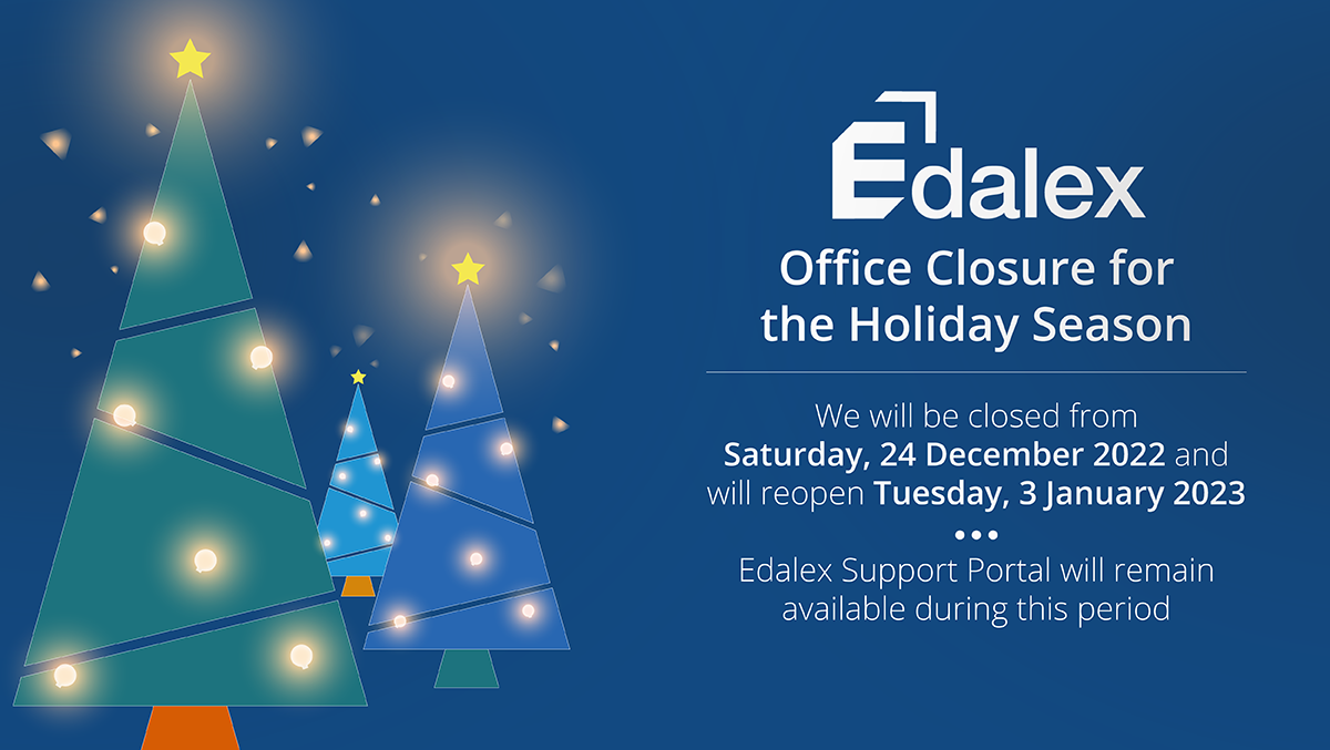 Edalex Christmas Closedown - Social Promo 1200x700