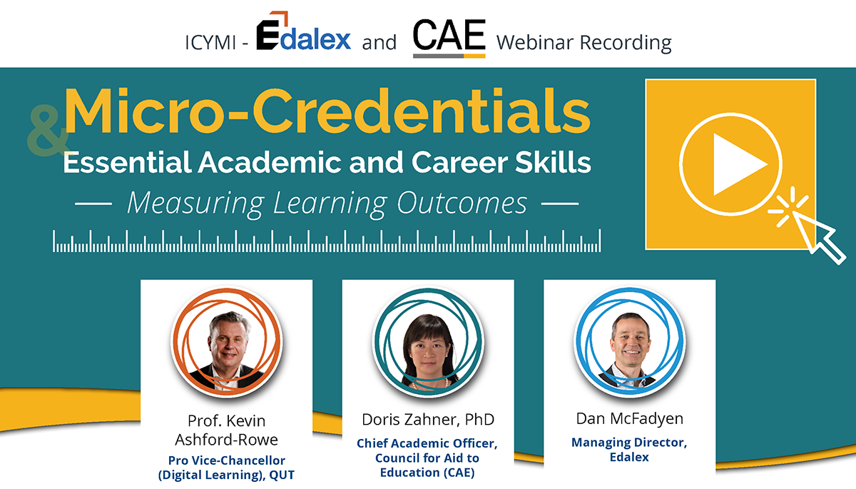 WEBINAR RECORDING: Micro-Credentials and Essential Academic and Career Skills - Measuring Learning Outcomes